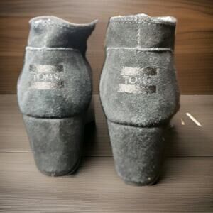 Tom’s Booties Women's 9W Suede Wedge Ankle Boots Shoes